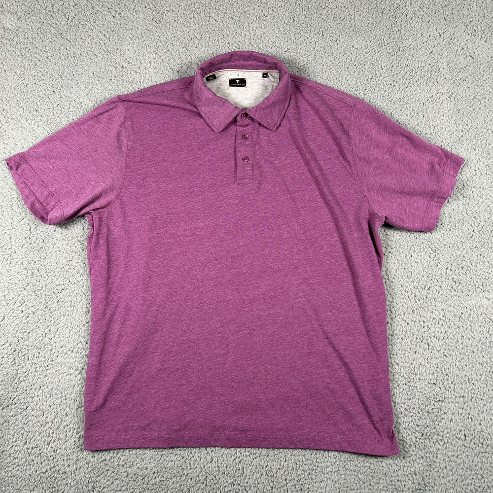 Left Coast Tee Superfine Polo Shirt XL Blue Preppy Comfort Magenta‎ Pink
